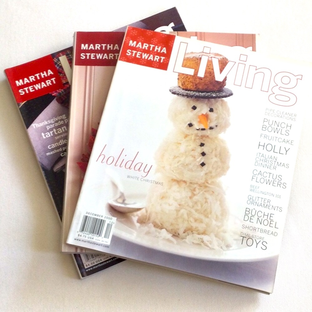 Vintage Martha Stewart Holiday Living Magazines - December Editions